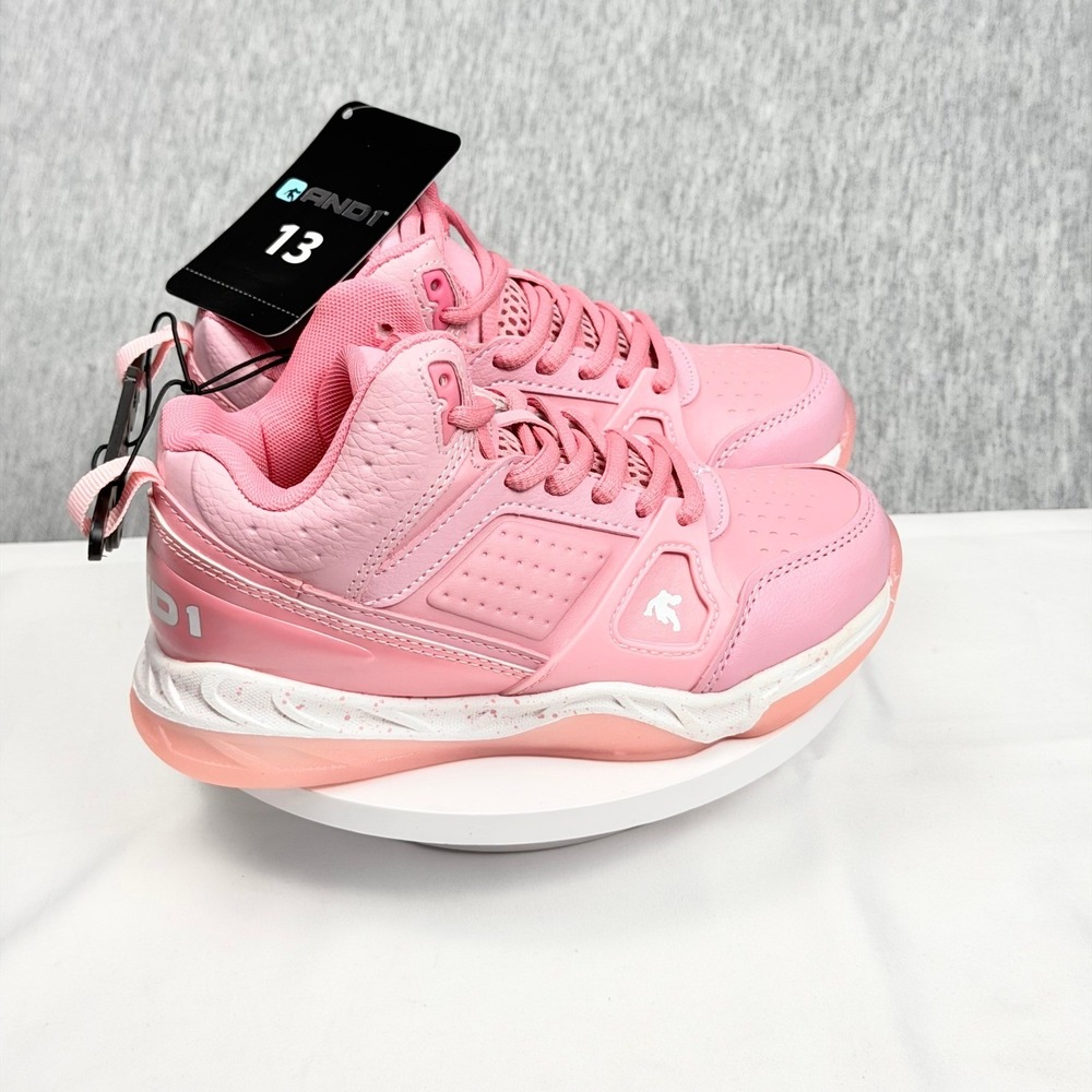 AND1 Pulse 2.0 Pink Basketball Shoes Kids Size 13 GMA143GX001 Mid Top Sneakers - Picture 2 of 7